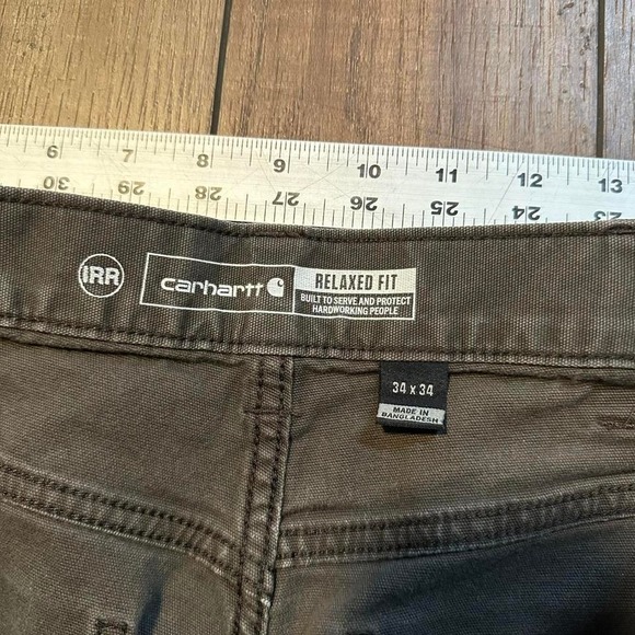 Carhartt relaxed fit‎ baggy gray distressed workwear pants size 34 x 34 - Picture 3 of 6